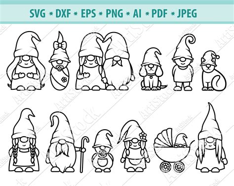 Girl Gnome, Vinyl Decal Paper, Nordic Gnomes, Rock And Pebbles, Desenho ...