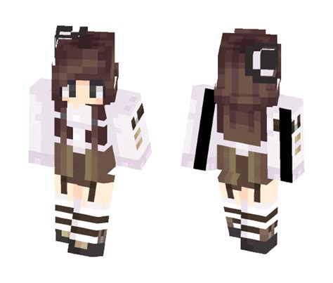 Brown Hair Anime Girl Minecraft Skin - Anime Wallpaper HD