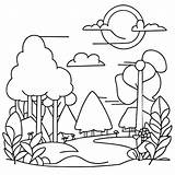 Nature Scene coloring Vectors & Illustrations For Free Download  Freepik sketch template
