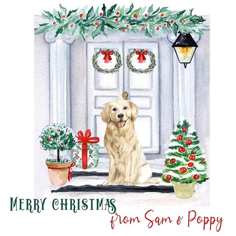 Golden Retriever Christmas Card Golden Retriever Dog - Etsy