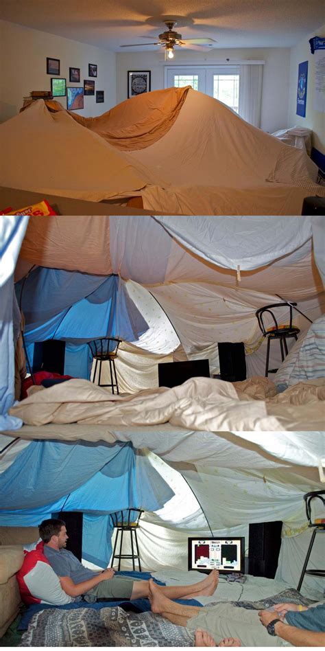 Fort Friday — All for the Boys | Blanket fort, Living room pillows, Sleepover activities