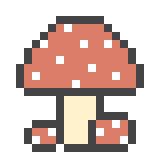 Mushrooms pixel art