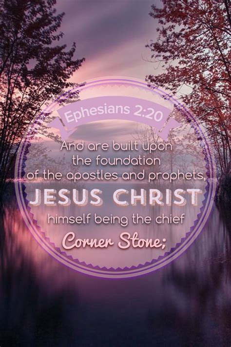 Ephesians 2:20 | Book of ephesians, Names of jesus, Bible verse cards