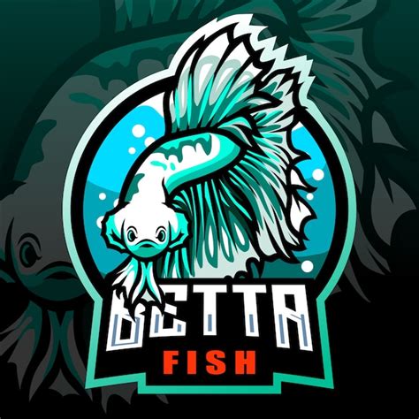 Premium Vector | Betta fish mascot esport logo design