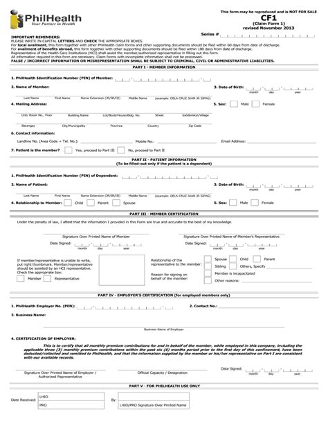 Philhealth Cf1 Form - Fill Online, Printable, Fillable, Blank | PDFfiller