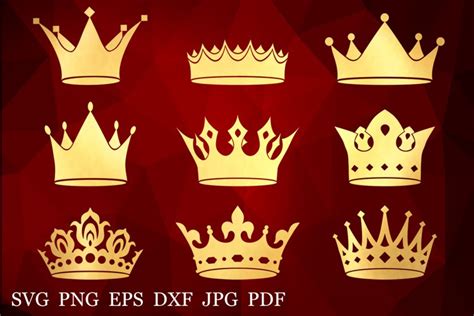 Crown Svg Bundle King Crown Crown Vector Queen Crown Svg Princess Tiara ...