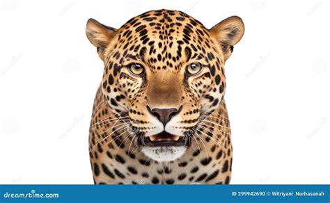 Jaguar Front View, Isolated on White. Generative Ai Stock Photo - Image ...