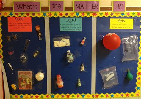 Pin by La Franz on Bulletin board | Matter science, Science classroom decorations, First grade ...