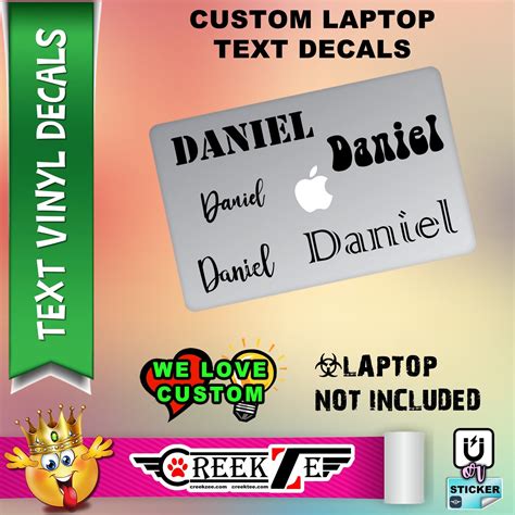 Laptop Name Decal Custom Name Decal Laptop Name Sticker - Etsy