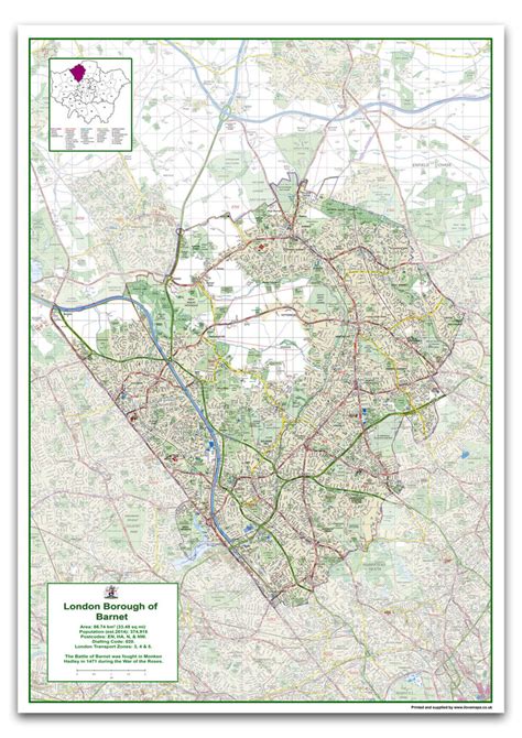 Barnet London Borough Map | I Love Maps