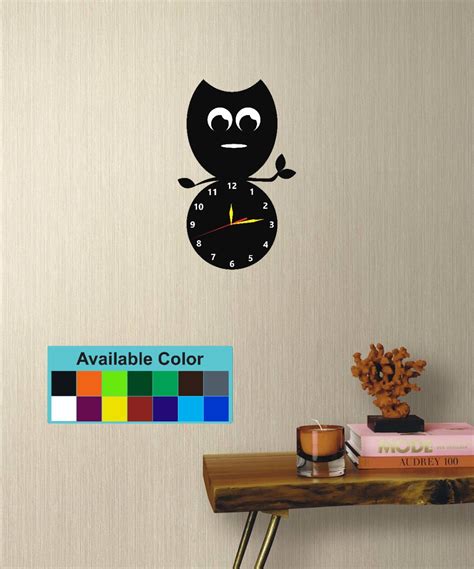 Creative Cartoon and Leaf Wall Clock, Acrylic Quartz Movement Home ...