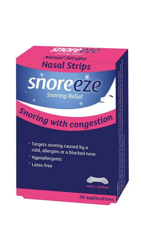 Snoreeze Latex-free Nasal Strips for Nasal Breathing and Snoring - Hope2Sleep Charity