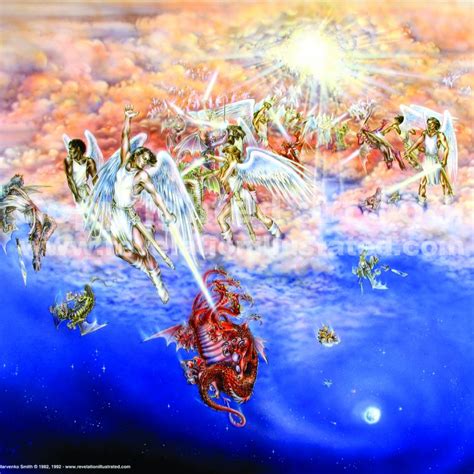 War in Heaven - Michael Defeats the Dragon Notecard - Revelation ...