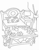 Bed Coloring Page  Home sketch template