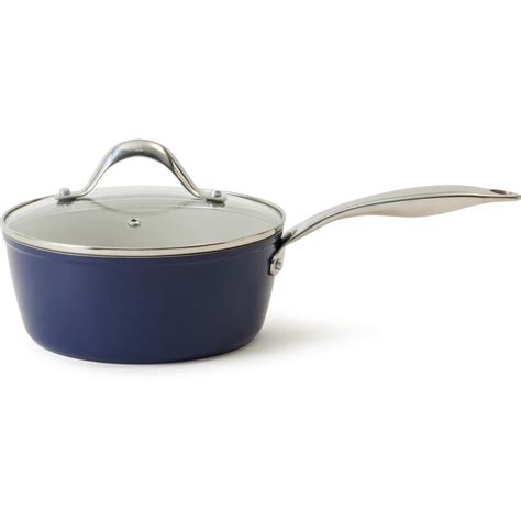 Masterclass Induction Non Stick Sauce Pan 20cm - Navy | BIG W