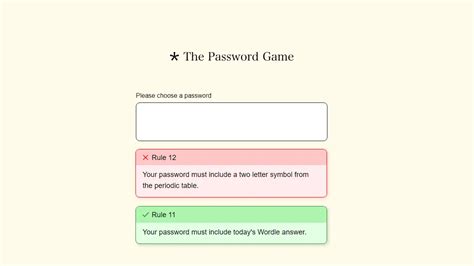 How to beat Rule 12 of the Password Game - All periodic table two-letter symbols