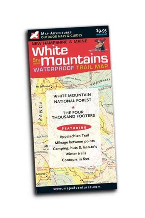 White Mountains Hiking Trail Map | Map Adventures – La Compagnie des ...