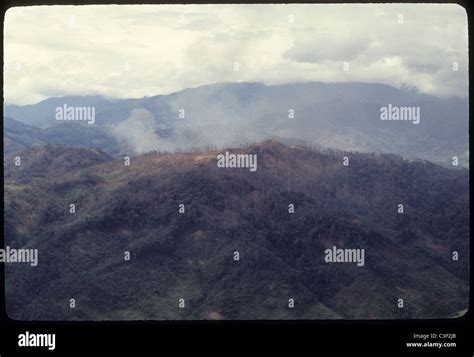 a shau valley 101st Airborne 1969 aerial mountain airstrike smoke hamburger hill Stock Photo - Alamy