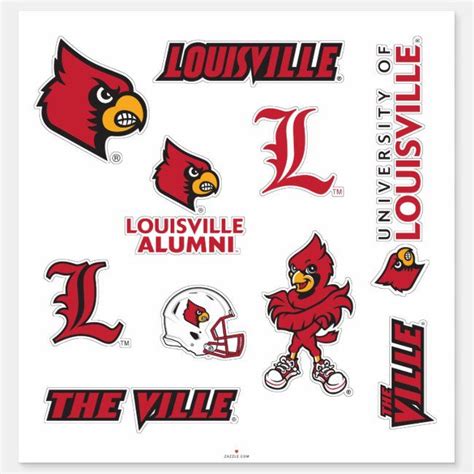 University Louisville Cardinal Logos Sticker | Zazzle.com in 2021 ...