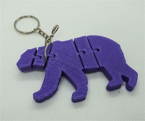 Bear Keychain 3d printed Keychain Gift Keyring Key chain | Etsy