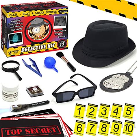 BLOONSY Spy Kit for Kids Detective Fingerprint Toys for 6 7 8 9 10 11 ...