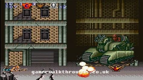 Contra 3 (SNES) walkthrough - Level 1 - YouTube