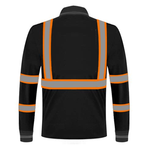 Mens Safety Shirts Long Sleeve Construction Overall Reflect- yoweshop