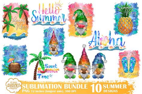 Summer Sublimation Bundle, Beach Sublimation Png - DIDIKO designs