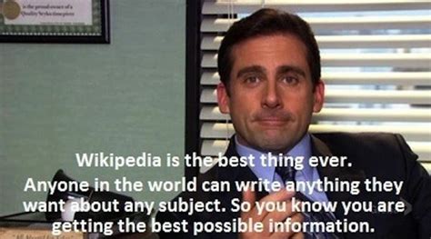 Michael Scott Wikipedia is the best thing ever Blank Template - Imgflip