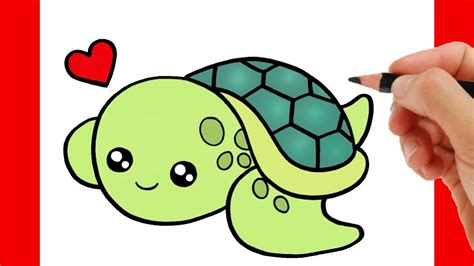 HOW TO DRAW A CUTE TURTLE EASY STEP BY STEP - YouTube