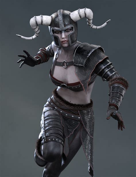 dForce Barbarian Armor for Genesis 9 and Genesis 8 Females | Daz 3D