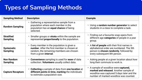 Types Of Sampling Methods - Steps, Examples & Worksheet