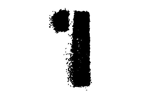 Mono Letter ‘1’ Graffiti Stencil Number Graphic by GraphicsBam Fonts ...