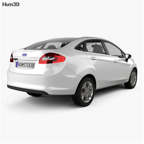 Ford Fiesta sedan (US) 2014 3D model - Vehicles on Hum3D