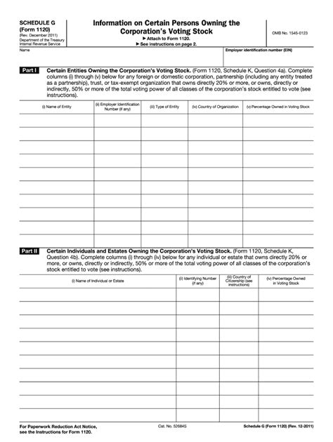 Schedule g form 1120 example: Fill out & sign online | DocHub