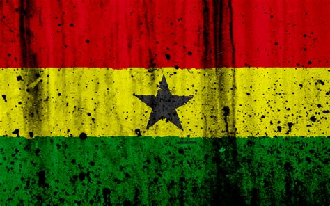 Download wallpapers Ghanaian flag, 4k, grunge, flag of Ghana, Africa, Ghana, national symbols ...