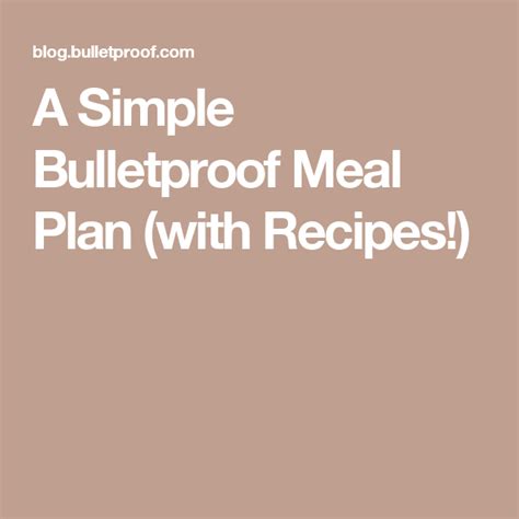 7-Day Easy Bulletproof Keto Meal Plan (with Recipes) | Bulletproof diet ...