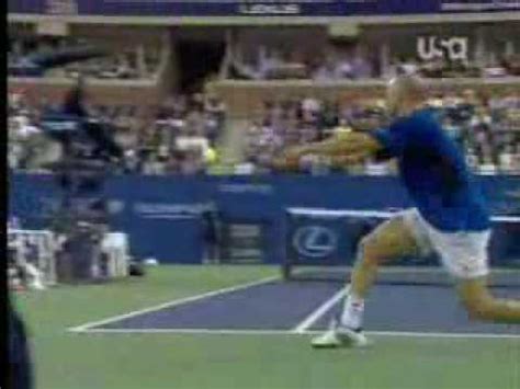 Andre Agassi vs. James Blake US Open 2005 - YouTube