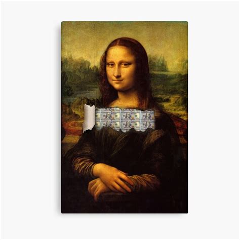 "Money Lisa" Canvas Print by DustyDinerMerch | Redbubble