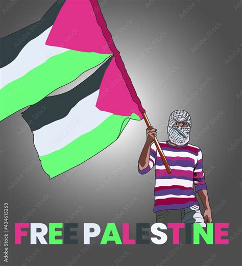 Pray for Palestine vector illustration Background. Free Palestine flag ...