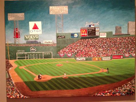 Fenway | Painting, Baseball field, Original art