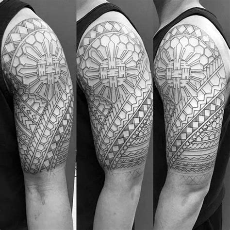 50 Filipino Sun Tattoo Designs For Men - Tribal Ink Ideas