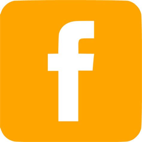 Orange facebook 3 icon - Free orange social icons