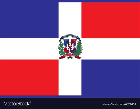 Flag of the dominican republic Royalty Free Vector Image