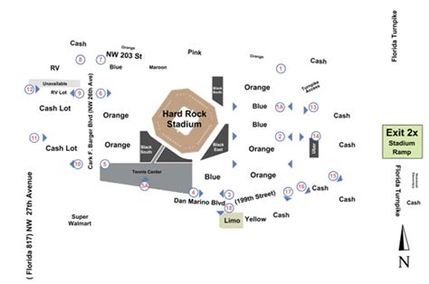 Miami Dolphins Parking Map 2021 - MIAMI DOLPHINS SCORE