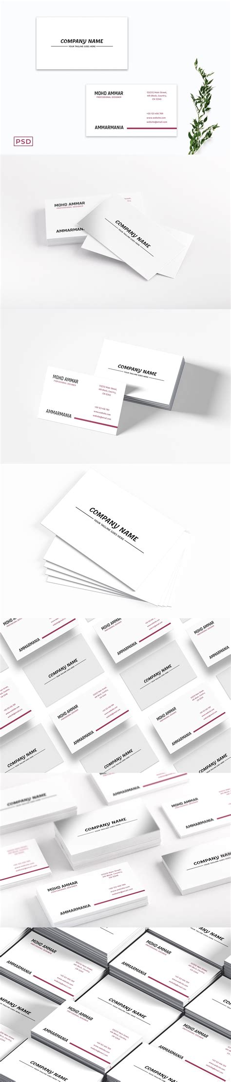 White Minimalist Business Card V2 | Creative Market