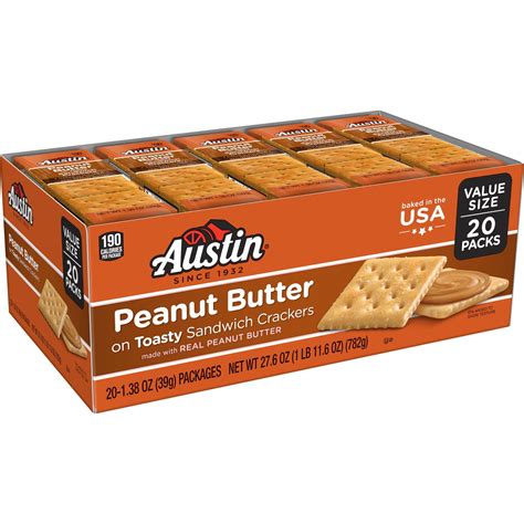 Austin Peanut Butter on Toasty Sandwich Crackers, 27.6 oz - Shop ...