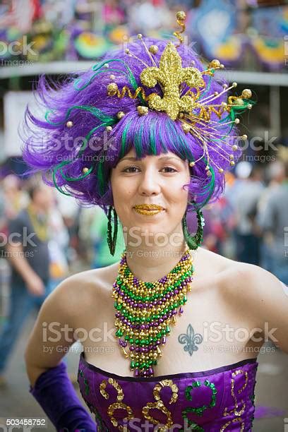 Fat Tuesday Costume At Mardi Gras New Orleans Stock Photo - Download Image Now - New Orleans ...