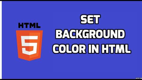 Set background color in HTML | HTML5 Tutorial - YouTube