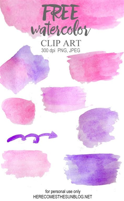 Free Watercolor Clip Art | Here Comes The Sun